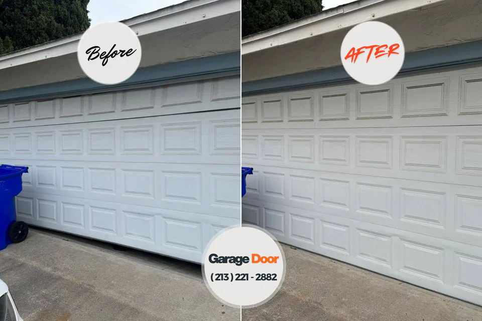 Before and after: garage door repair Inverness, CO
